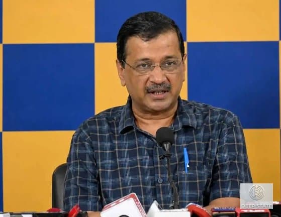 Arvind Kejriwal addresses the media after demanding a reduction in E20 petrol prices.
